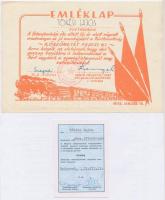 1954. "Dunai Árvízvédelemért" emlékérem adományozói okiarata + 1955. "Emléklap" ...