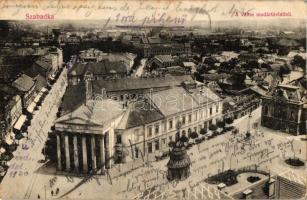 Szabadka, Subotica; Városi Színház, a város látképe / theater, panorama view (fa)