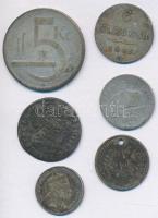 Vegyes: 6db-os külföldi kis ezüstpénz tétel, közte Ausztria 1849A 6kr Ag, Franciaország / Második Császárság 1865K 50c Ag T:2-,3 Mixed: 6pcs of mixed silver coins, with Austria 1849A 6 Kreuzer, France / Second Empire 1865K 50 Cents C:VF,F