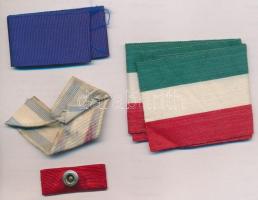 1956. "Nemzetőr karszalag" + Ferenc József korabeli vörös szalagsáv kitüntetéshez + Szerb ...