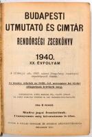 1940 Budapesti Útmutató és Címtár XX. évfolyam, rendőrségi zsebkönyv, 496p