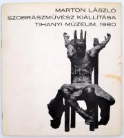 1980 Marton László szobrászművész kiállítása Tihanyi múzeum,prospektus, 22x20cm