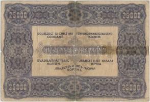 1922. 25.000K "Orell Füssli Zürich" piros sorozat- és sorszámmal T:III-,IV ragasztott