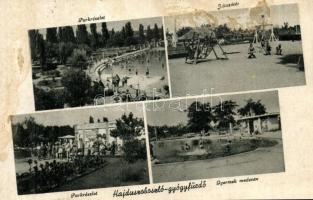 Hajdúszoboszló, gyógyfürdő, parkrészlet, játszótér, gyermekmedence (fa)