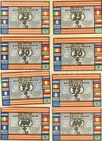 Német Birodalom 1923. "Deutsche Amerika-Woche" látványos szükségpénz sor 25Pf (2klf), 50Pf...