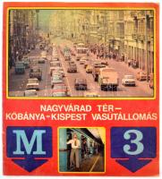 cca 1980 M3 Nagyvárad tér-Kőbánya-Kispest vasútállomás nyomtatvány, pp.:31, 22x20cm