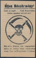 cca 1936 A kaszáskeresztes  Nemzeti Szocialista Magyar Munkás Párt röplapja