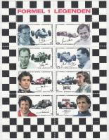 Formula 1 racers (III) mini sheet, Forma 1 versenyzők (III.) kisív