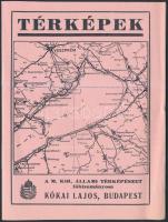cca 1930 Kókai Lajos térképboltos térkép katalógusa és árlistája 12p.