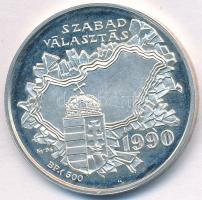 Kiss György (1943-) 1994. "Dr. Antall József / Szabad Választás 1990" Ag emlékérem dísztok...