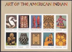 Indian folk art self-adhesive mini sheet, Indián népművészet öntapadós kisív