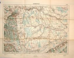 Szombathely és környéke kiváló állípotú katonai térkép 50x60 cm
