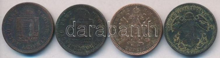 1858B 1kr Cu + 1869KB 1kr Cu + 1885KB 1kr Cu + 1891KB 1kr Cu T:2-