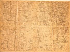 Nagyatád és Szigetvár I. világháború előtti katonai térkép 40x53 cm