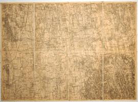 Kaposvár és Böhönye I. világháború előtti katonai térkép 40x53 cm