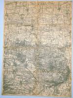 Nagykanizsa és Zákány I. világháború előtti katonai térkép 40x53 cm