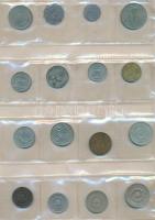 101db-os vegyes külföldi fémpénz tétel albumba rendezve, közte India, Izrael, Kuba, Lengyelország T:...