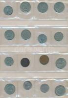 101db-os vegyes külföldi fémpénz tétel albumba rendezve, közte India, Izrael, Kuba, Lengyelország T:...