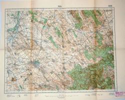 Pápa és környéke kiváló állapotó katonai térkép 60x50 cm