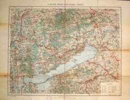 A Balaton tágabb környékének térképe (szakadások) 50x60 cm