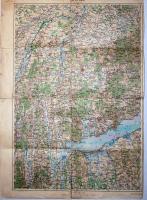 Pápa és a Balaton térképe (szakadások) 50x60 cm