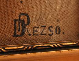 DRezső jelzéssel: Rózsák. Olaj, vászon, fa keretben, 29x21 cm