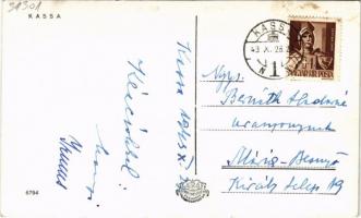 Kassa, Kosice; Generáli palota, Fő posta, Fő utca, városháza / palace, post office, street, town hal...