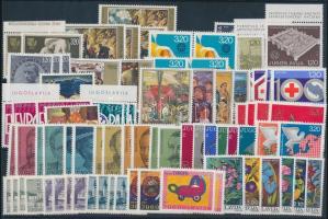 84 stamps, 84 db bélyeg, közte ívszéli bélyegek