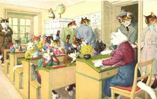 Cat school, Max Künzli No. 4697.