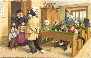 Cat school, Max Künzli No. 4670.