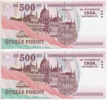 2006. 500Ft "EB" (2x) sorszámkövetők T:I