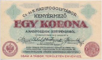 Kenyérmező / Hadifogolytábor 1916. január 15. 1K arab sorozat- és sorszámmal T:I-