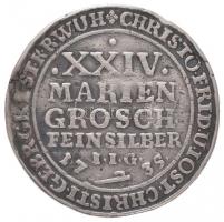 Német Államok / Stolberg-Stolberg 1735IIG 24 Mariengroschen (2/3 Tallér) Ag "Christoph Friedric...