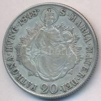 1848B 20kr Ag "V. Ferdinánd" T:3