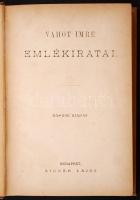 Vahot Imre emlékiratai. Nemzeti Könyvtár. Bp., é.n., Aigner Lajos. Kiadói illusztrált vászonkötésben...