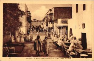 Biskra, Rue des Ouled-Nails, Cafe Maure / street, cafe, folklore, tobacco shop