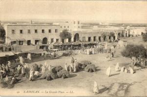 Kairouan, Grande Place / main square, market