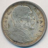 Csehszlovákia 1928. 10K Ag Masaryk T:2 patina Czechoslovakia 1928. 10 Korun Ag Masaryk C:XF patina