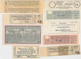 69db-os vegyes magyar és külföldi részvény és kötvény szelvény tétel T:vegyes