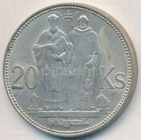 Szlovákia 1941. 20K Ag &quot;Cirill és Metód&quot; T:1-,2 Slovakia 1941. 20 Korun Ag &quot;St. Kyrill and St. Methodius&quot; C:AU,XF