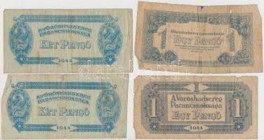 1944. 1P-100P (10x) "A Vörös Hadsereg Parancsnoksága" T:vegyes