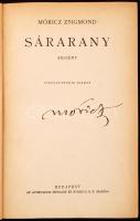 Móricz Zsigmond: Sárarany. 12. kiadás. Bp. é.n. Atheneum. 199 p. Aranyozott kiadói egészvászon-kötés...