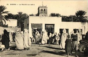 Biskra, Marche aux dattes / date market, merchants (cut)