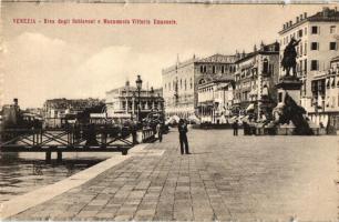 Venice, Venezia; Riva degli Schiavoni / quay, Monument of Vittorio Emanuele