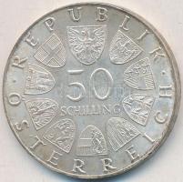 Ausztria 1972. 50Sch Ag &quot;350 éves a Salzburgi Egyetem&quot; T:1-,2 Austria 1972. 50 Schilling Ag &quot;350th Anniversary - Salzburg University&quot; C:AU,XF