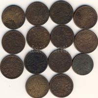 Ausztria 1895-1915. 2H (14x) T:3