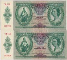 1936. 10P &quot;*&quot; (2x) sorszámkövetők T:I,I-