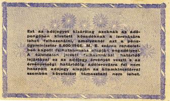 1946. 10.000.000AP fordított címerrel, vízjeles papíron T:I
