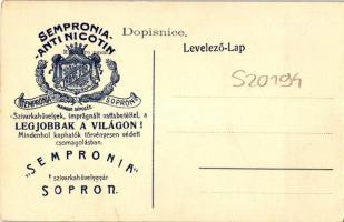 Praha, Prag;  Rudolfinum, Sempronia Anti-Nicotin advertisement on the backside