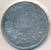 Bulgária/magyar verdejel 1894KB 5L Ag "I. Ferdinánd" Körmöcbánya T:2,2- ph.
Bulgaria 1894...